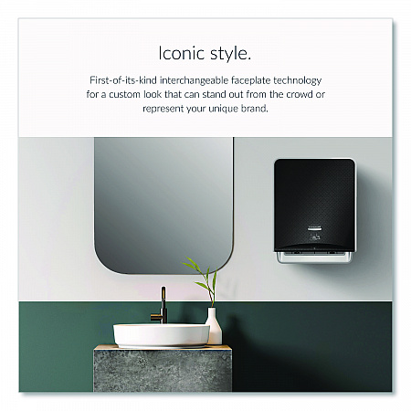 ICON Automatic Roll Towel Dispenser, 20.12 x 16.37 x 13.5, Black Mosaic (58720)