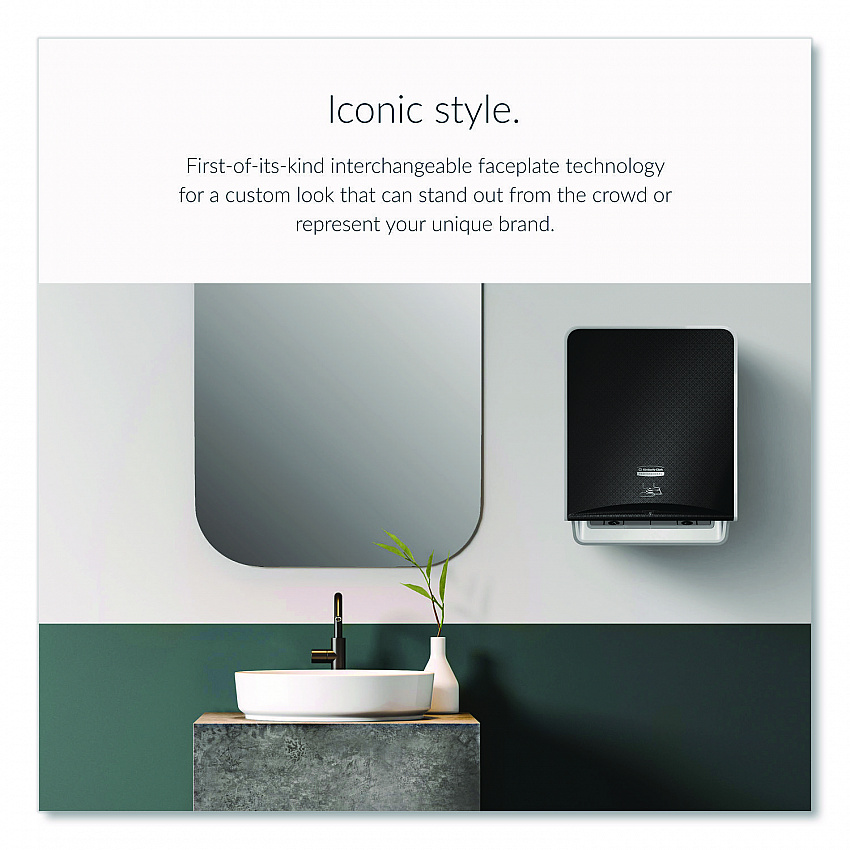 ICON Automatic Roll Towel Dispenser, 20.12 x 16.37 x 13.5, Black Mosaic (58720)