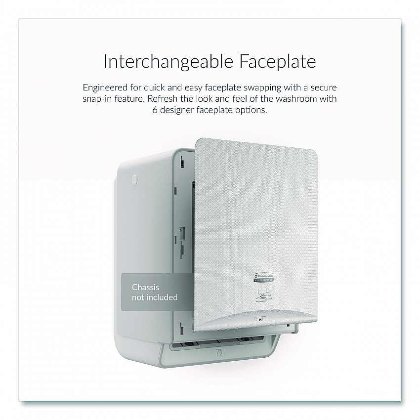ICON Faceplate for Automatic Roll Towel Dispenser, 18.12 x 15.62 x 12.87, Silver Mosaic (58760)