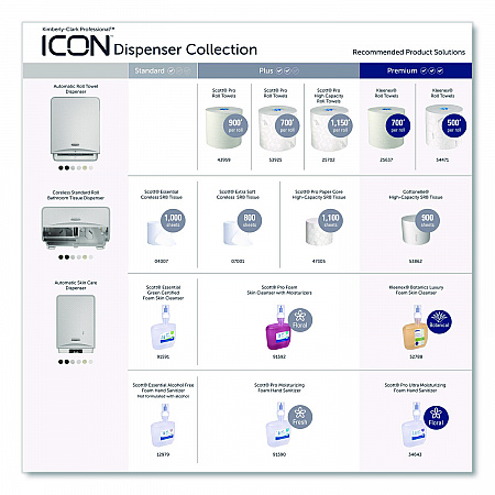 ICON Faceplate for Automatic Roll Towel Dispenser, 18.12 x 15.62 x 12.87, Silver Mosaic (58760)