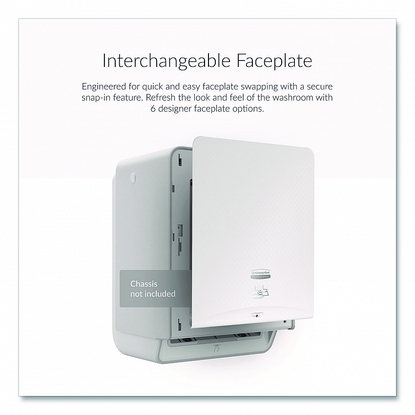 ICON Faceplate for Automatic Roll Towel Dispenser, 18.12 x 15.62 x 12.87, White Mosaic (58770)