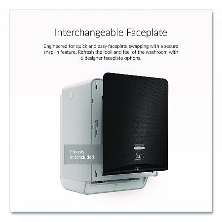 ICON Faceplate for Automatic Roll Towel Dispenser, 18.12 x 15.62 x 12.87, Black Mosaic (58780)
