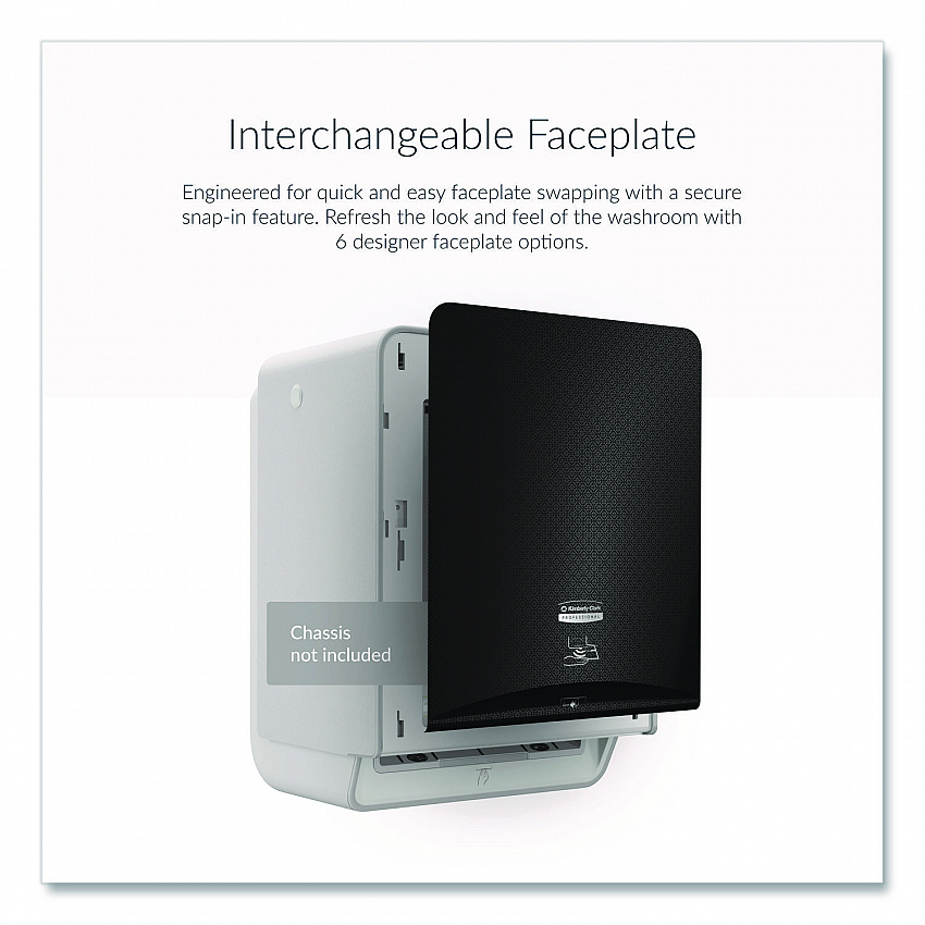 ICON Faceplate for Automatic Roll Towel Dispenser, 18.12 x 15.62 x 12.87, Black Mosaic (58780)