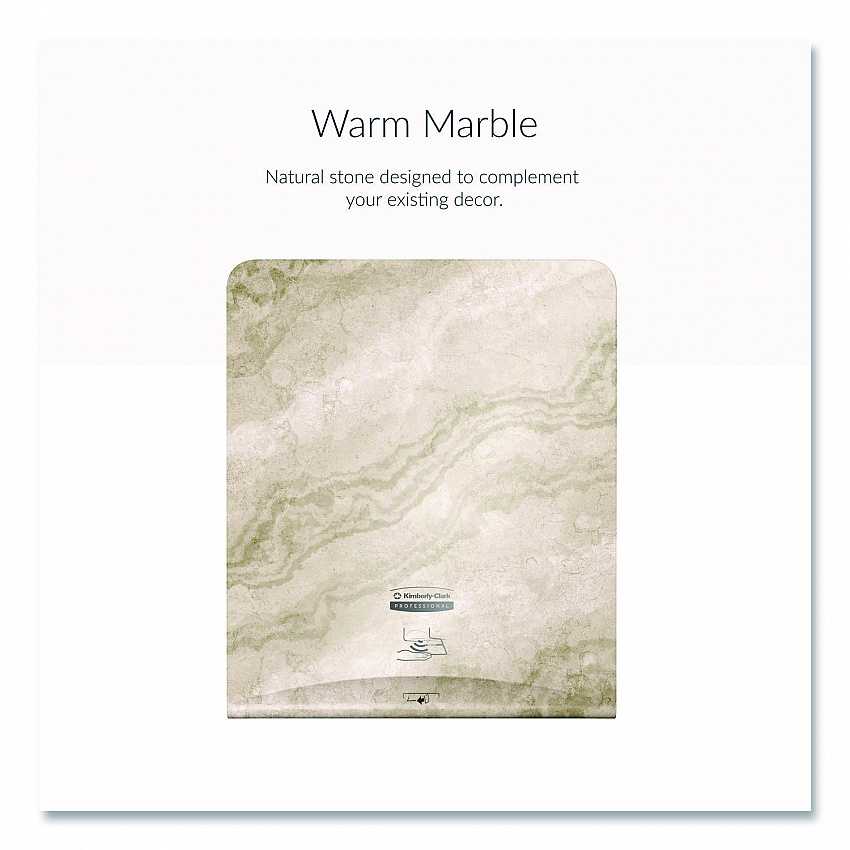 ICON Faceplate for Automatic Roll Towel Dispenser, 18.12 x 15.62 x 12.87, Warm Marble (58790)