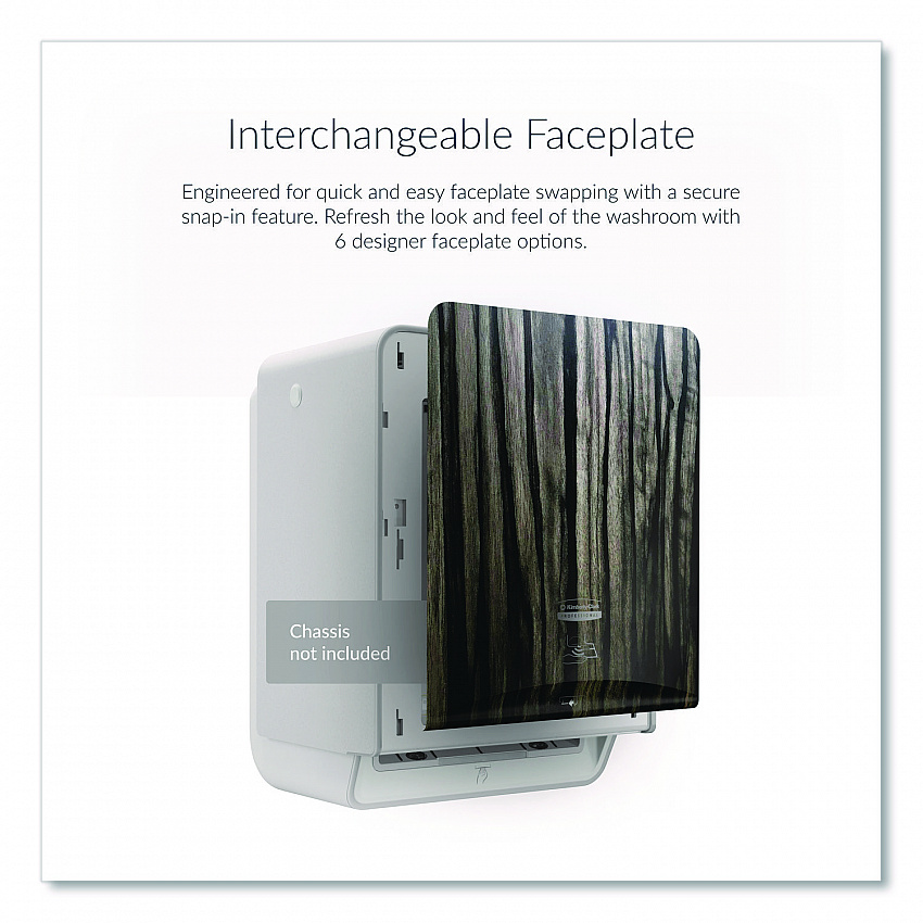 ICON Faceplate for Automatic Roll Towel Dispenser, 18.12 x 15.62 x 12.87, Ebony Woodgrain (58830)