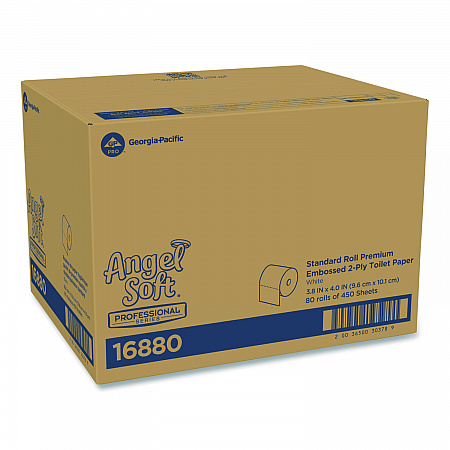 Angel Soft ps Premium Bathroom Tissue, Septic Safe, 2-Ply, White, 450 Sheets/Roll, 80 Rolls/Carton (16880)