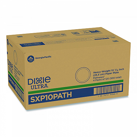 Pathways Soak Proof Shield Heavyweight Paper Plates, WiseSize, 10.13