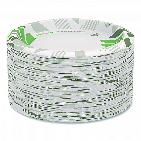 Pathways Soak Proof Shield Heavyweight Paper Plates, WiseSize, 8.5