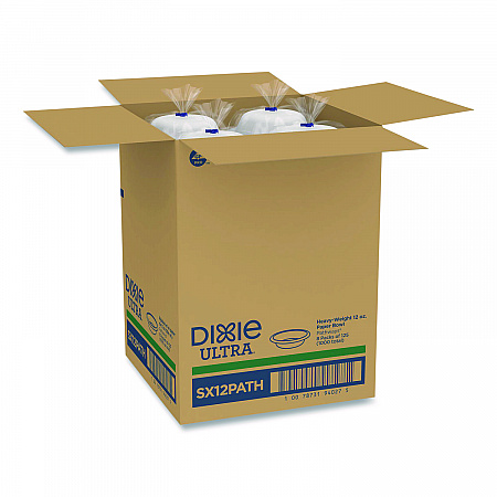 Pathways Heavyweight Paper Bowls, 12 oz, Green/Burgundy, 1,000/Carton (SX12PATH)