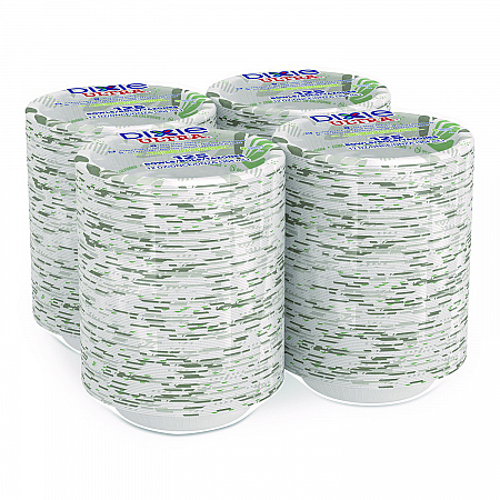 Pathways with Soak Proof Shield Heavyweight Paper Bowls, WiseSize, 12 oz, Green/Burgundy, 125/Pack, 4 Packs/Carton (SXB12WS)