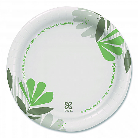 Pathways Soak-Proof Shield Mediumweight Paper Plates, WiseSize, 6.87