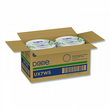 Pathways Soak-Proof Shield Mediumweight Paper Plates, WiseSize, 6.87