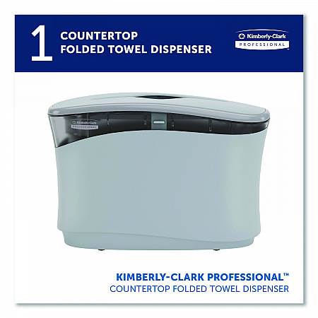 Countertop Folded Towel Dispenser, 13.3 x 5.2 x 9, Gray (55760)