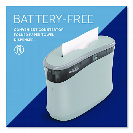 Countertop Folded Towel Dispenser, 13.3 x 5.2 x 9, Gray (55760)