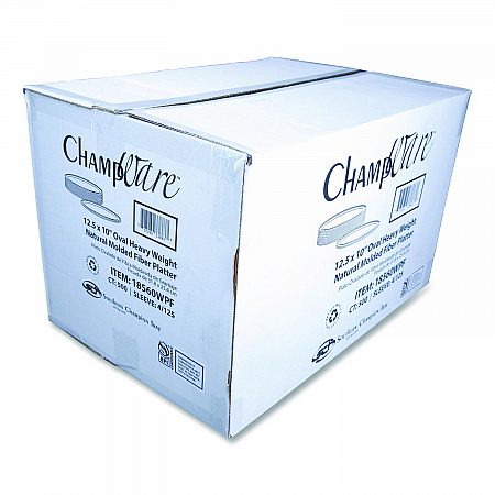ChampWare Molded Fiber Tableware, Molded Fiber Platter, 12.5