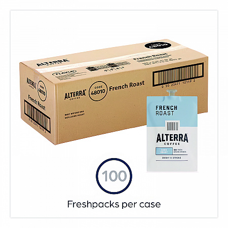 Coffee Freshpack Pods, French Roast, Dark Roast, 0.32 oz, 100/Carton (MDRA184)