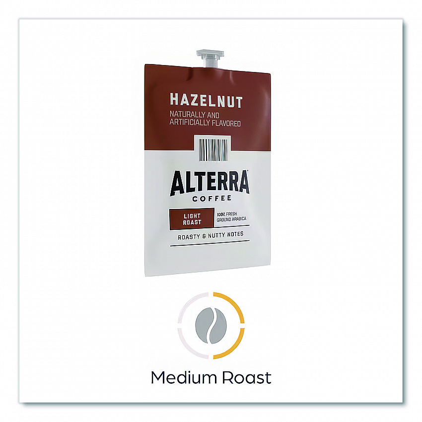 Coffee Freshpack Pods, Hazelnut, Medium Roast, 0.23 oz, 100/Carton (MDRA185)