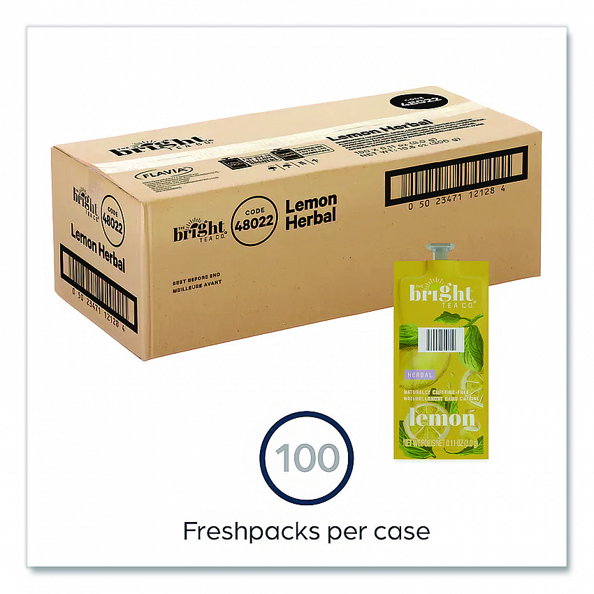 Tea Freshpack Pods, Lemon Herbal, 0.1 oz, 100/Carton (MDRB502)