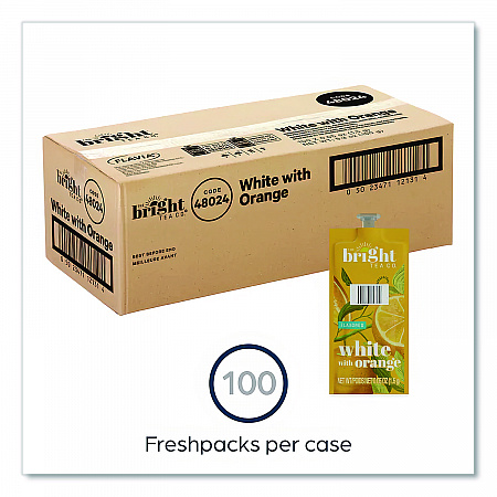 Tea Freshpack Pods, White with Orange, 0.05 oz, 100/Carton (MDRB504)