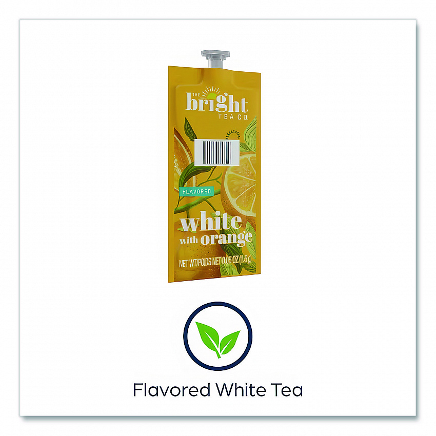 Tea Freshpack Pods, White with Orange, 0.05 oz, 100/Carton (MDRB504)