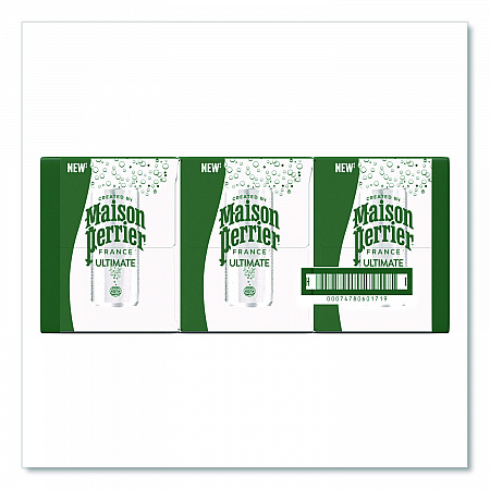 Maison Perrier Sparkling Water, Plain, 11.15 oz, 8 Cans/Box (60171)