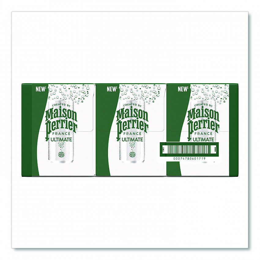Maison Perrier Sparkling Water, Plain, 11.15 oz, 8 Cans/Box (60171)