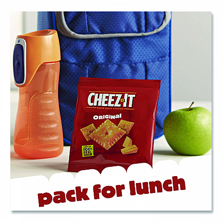 Cheez-it Crackers, Original, 1.5 oz Pack, 45 Packs/Carton (827553)
