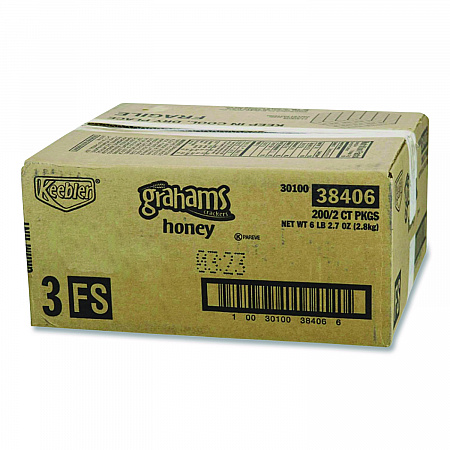 Honey Grahams Crackers, 0.49 oz Bag, 200/Carton (802690)