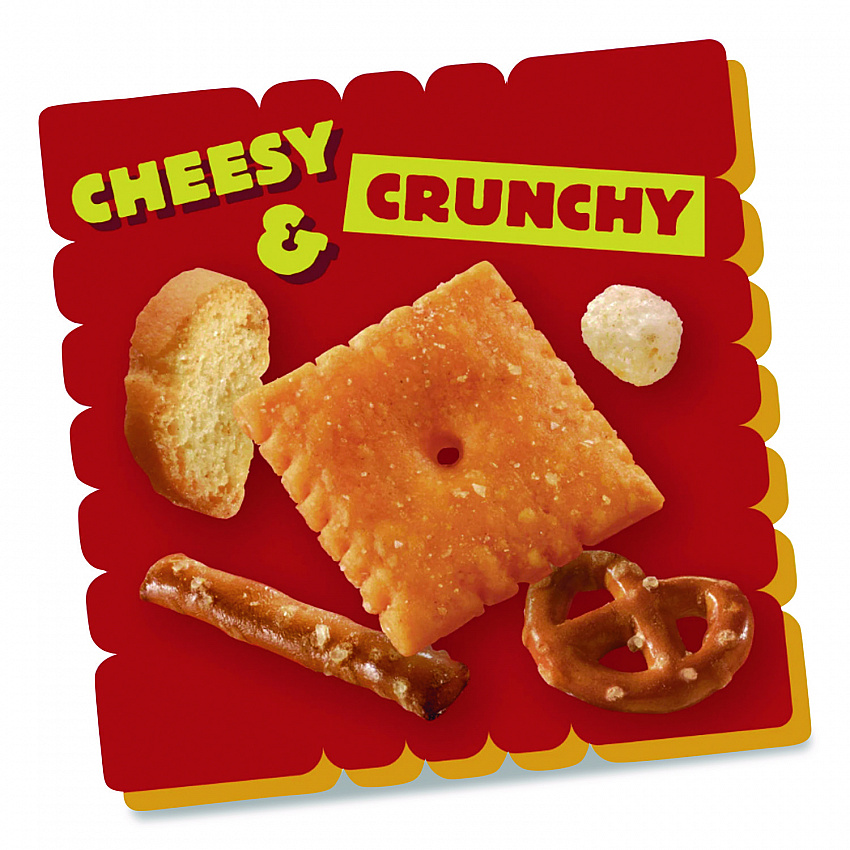 Cheez-it Baked Snack Mix, Classic Cheese, 4.5 oz Bag, 6/Pack (57715)
