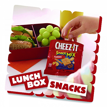 Cheez-it Baked Snack Mix, Classic Cheese, 4.5 oz Bag, 6/Pack (57715)