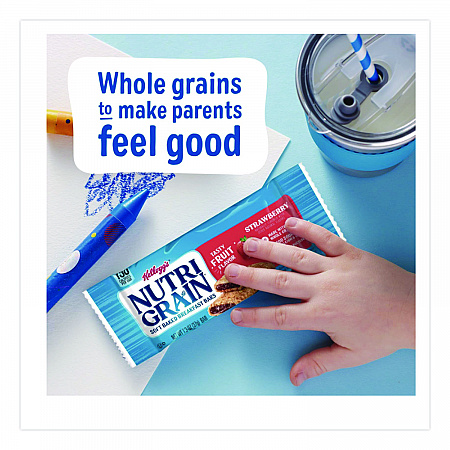 Nutri-Grain Soft Baked Breakfast Bars, Strawberry, 1.3 oz, 8/Box (35902)