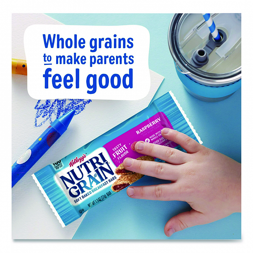 Nutri-Grain Soft Baked Breakfast Bars, Raspberry, Indv Wrapped 1.3 oz Bar, 16/Box (35845)