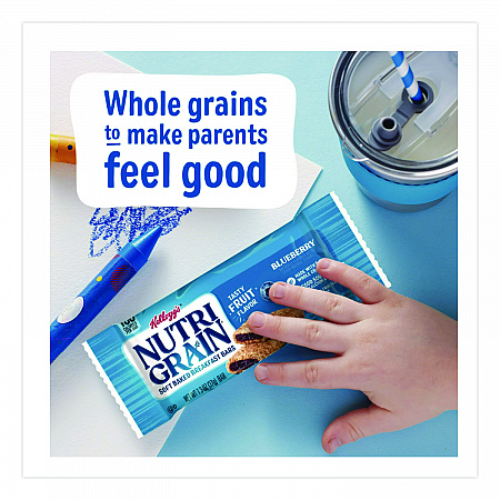 Nutri-Grain Soft Baked Breakfast Bars, Blueberry, Indv Wrapped 1.3 oz Bar, 16/Box (35745)