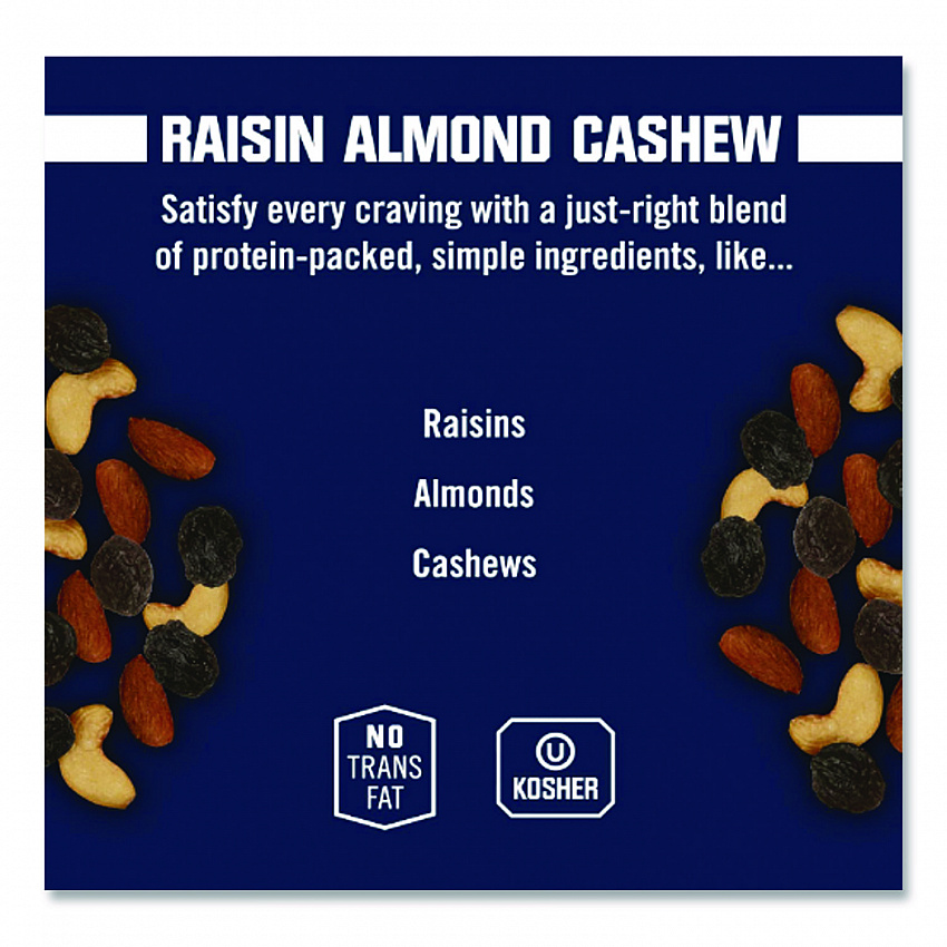 Fresh Harvest Trail Mix, Raisin Almond Cashew, 4.5 oz Bag, 12/Box (08444)