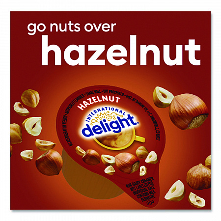 Flavored Liquid Non-Dairy Coffee Creamer, Hazelnut, 0.44 oz Mini Cups, 48/Box (02283)