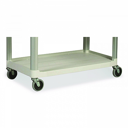 Xtra Utility Cart with Open Sides, Plastic, 3 Shelves, 300 lb Capacity, 40.63