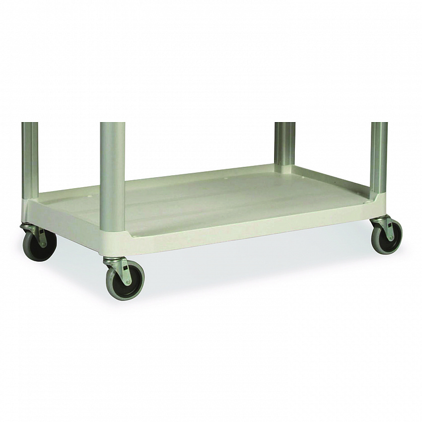 Xtra Utility Cart with Open Sides, Plastic, 3 Shelves, 300 lb Capacity, 40.63" x 20" x 37.81", Off-White (409100CM)