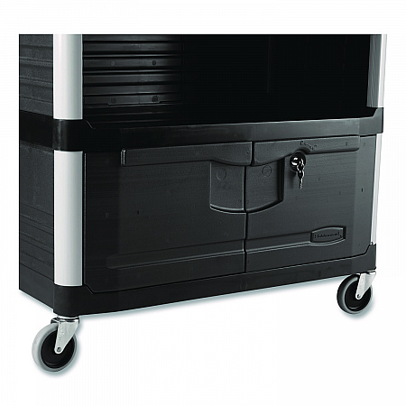 Xtra Equipment Cart, Plastic, 3 Shelves, 300 lb Capacity, 20.75