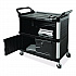 Xtra Equipment Cart, Plastic, 3 Shelves, 300 lb Capacity, 20.75