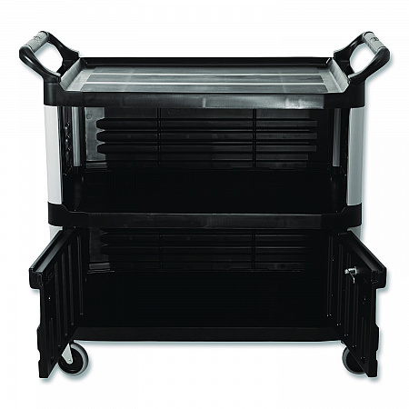 Xtra Equipment Cart, Plastic, 3 Shelves, 300 lb Capacity, 20.75