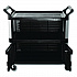 Xtra Equipment Cart, Plastic, 3 Shelves, 300 lb Capacity, 20.75