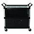 Xtra Equipment Cart, Plastic, 3 Shelves, 300 lb Capacity, 20.75