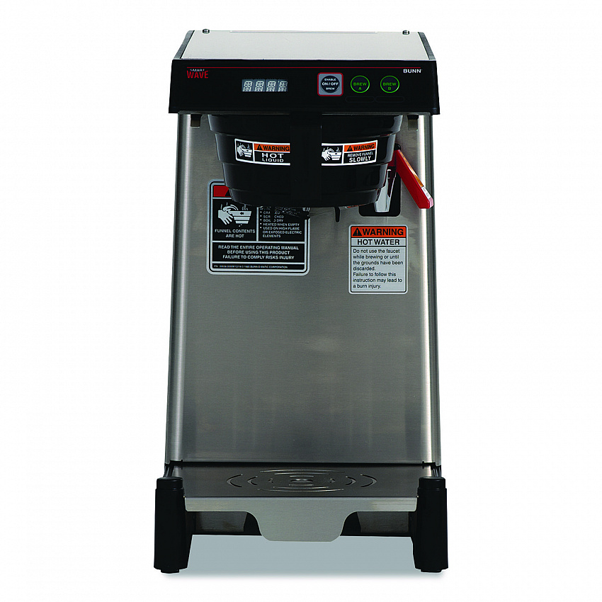 WAVE15-APS Low Profile Automatic Airpot Coffee Brewer, 12-Cup, Gray/Stainless Steel (399000005)