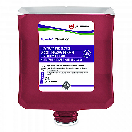 Kresto Cherry Heavy Duty Hand Cleaner Manual Cartridge Refill, Cherry Scent, 2 L, 4/Carton (KCH2LT)