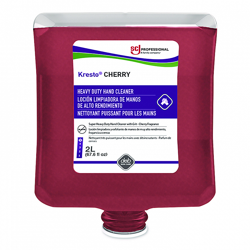 Kresto Cherry Heavy Duty Hand Cleaner Manual Cartridge Refill, Cherry Scent, 2 L, 4/Carton (KCH2LT)