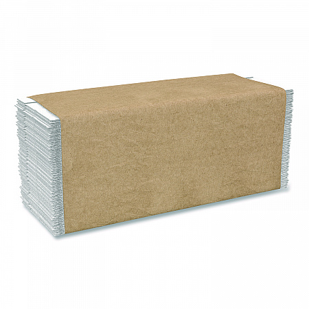 Select Folded Paper Towels, C-Fold Towels, 1-Ply, 3.75 x 10, White, 198 Towels/Pack, 12 Packs/Carton (H181)