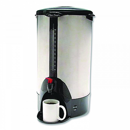Home/Business 100-Cup Double-Wall Percolating Urn, Stainless Steel (CP100XX)