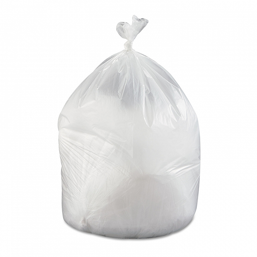 High-Density Commercial Can Liner Value Pack, 60 gal, 19 mic, 38" x 58", Clear, Interleaved Roll, 25 Bags/Roll, 6 Rolls/CT (VALH3860N22)
