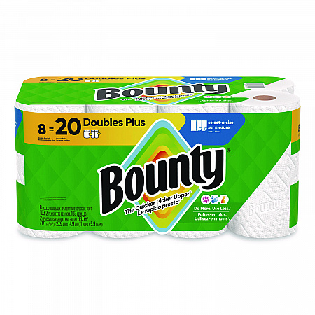 Select-a-Size Kitchen Roll Paper Towels, 2-Ply, 5.9 x 11, White, 103 Sheets/Double Plus Roll, 8 Rolls/Pack (19274)