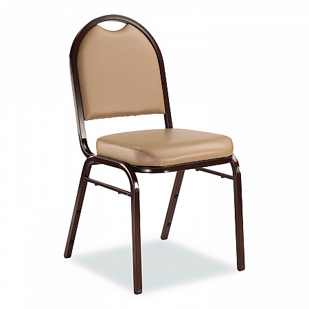 9200 Series Premium Upholstered Stack Chair, Vinyl, Supports 500 lb, 19